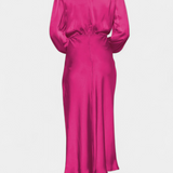 Cecila - Maxi kleit kõrge kraega ja lillemustriga