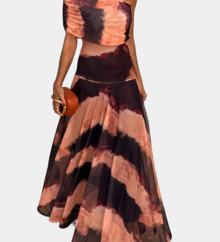 Renata - Maxi Obleka z Asimetričnim Ramenom