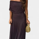 Renata - Maxi Obleka z Asimetričnim Ramenom