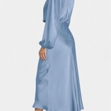 Cecila - Maxi kleit kõrge kraega ja lillemustriga