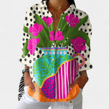 Nika – Poletna bluzica z živahnim potiskom