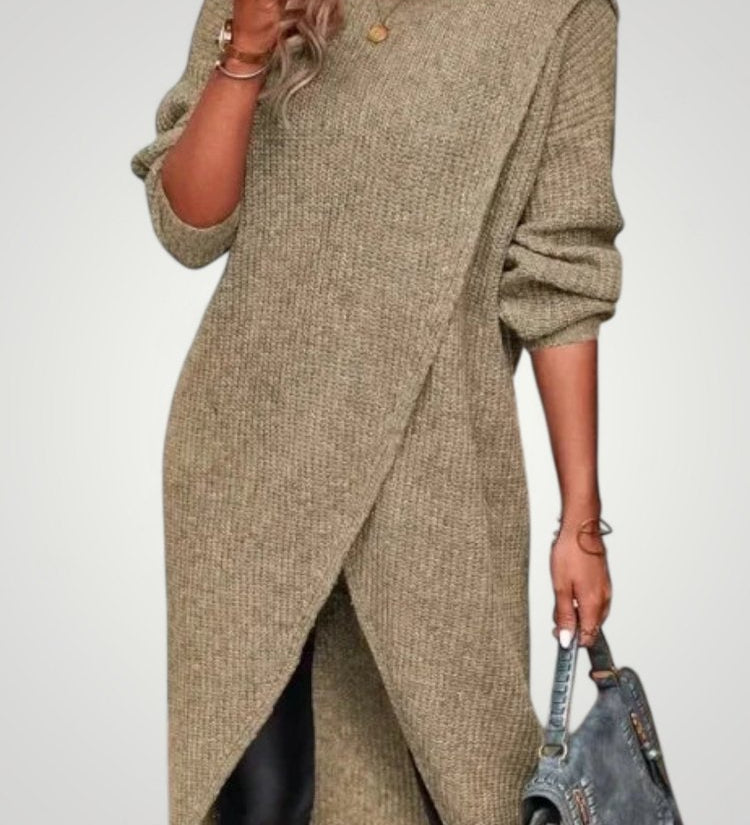 Xenia | Klasičen dolg pulover za dame z udobnostjo