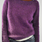 Yara | Klasičen pleten pulover za ženske z okroglim izrezom