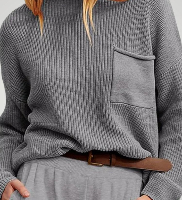 Zenzi | Pulover z dolgimi rokavi z funkcionalno sprednjo žep