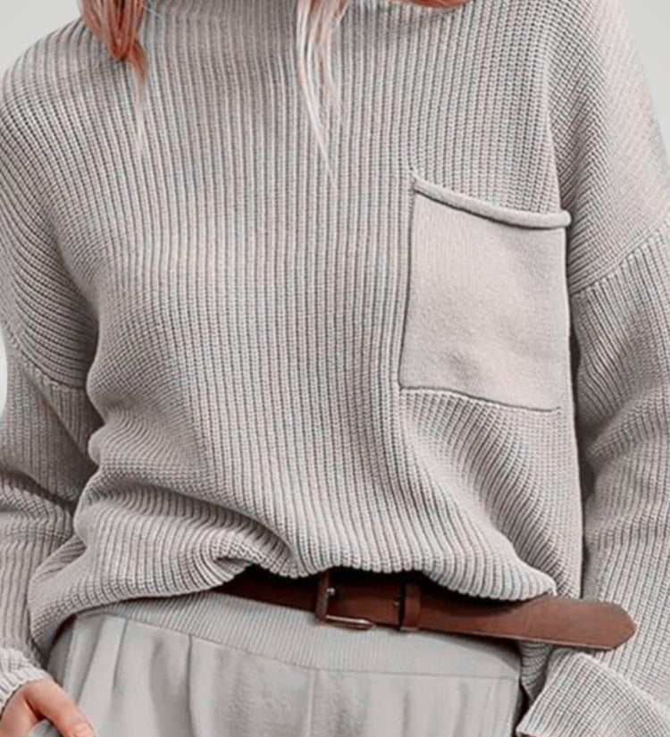 Zenzi | Pulover z dolgimi rokavi z funkcionalno sprednjo žep