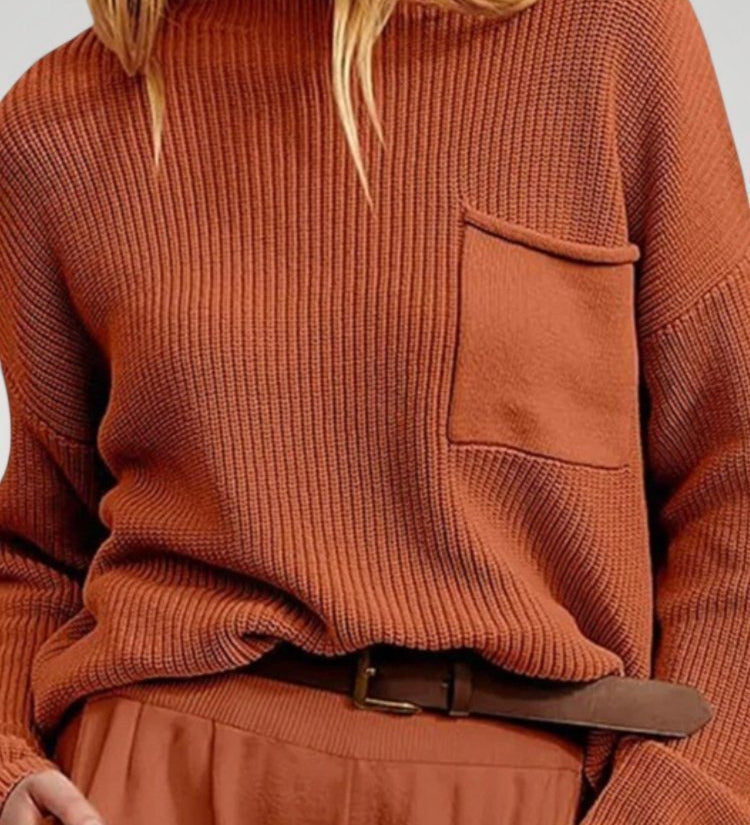 Zenzi | Pulover z dolgimi rokavi z funkcionalno sprednjo žep