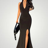 Dietlinde | Maxikleid poletje z visokim razporkom za elegantne večere