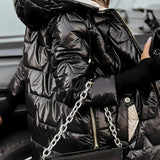 Nolwen | Stilski zimski plašč s kapuco in oblazinjenjem