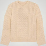 Irmelin | Oversized pleten pulover v barvi marelice