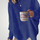 Josepha | Prevelik pleteni pulover z U-izrezom