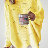 Josepha | Prevelik pleteni pulover z U-izrezom