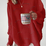 Josepha | Prevelik pleteni pulover z U-izrezom