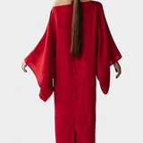 Filipa - Lanena in bombažna kimono obleka s pasom