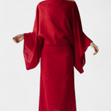 Filipa - Lanena in bombažna kimono obleka s pasom