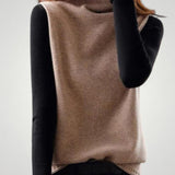 Kreszentia | Retro pulover z visokim ovratnikom in barvnim blokovnim dizajnom za elegantne trenutke