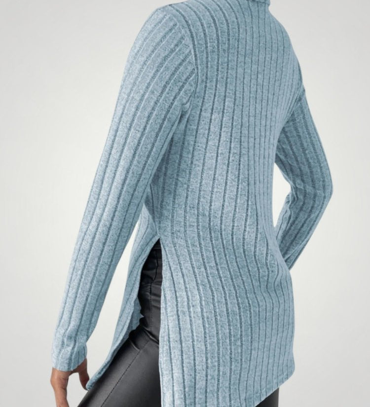 Nicoline | Črn pulover z visokim ovratnikom za ženske za eleganco