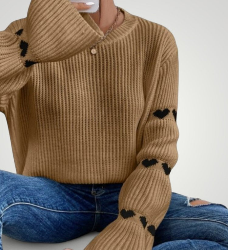 Wiltrud | Večnamenski Eleganten Rebrast Pulover