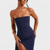 Ema - Dolga breznaramnica obleka